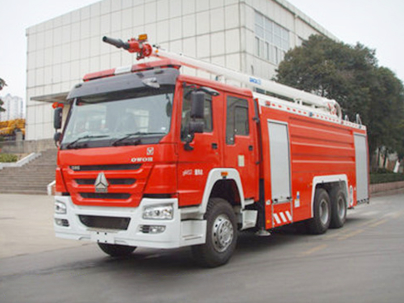 豪沃后雙橋18米舉高噴射消防車